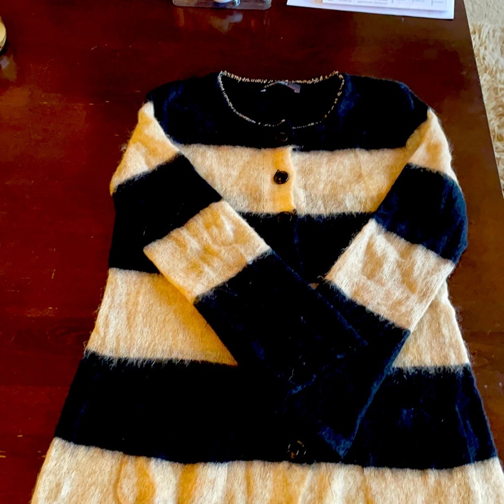 MarcCain Black and cream striped cardigan